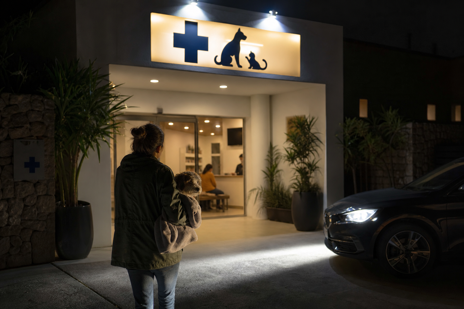 Nachtfahrt zur tierärztlichen Notfallklinik auf Mallorca
